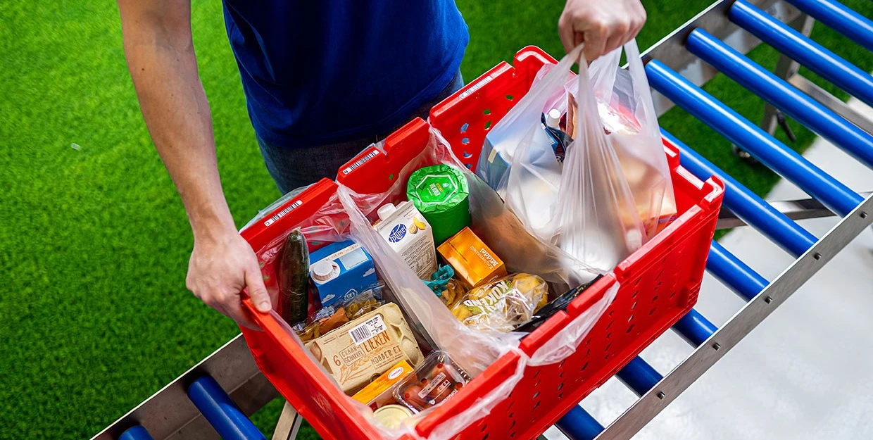 E-commerce | Grocery - bag in crate | Niverplast
